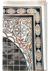 Resim Lüks Çeyizlik Halı Tipi Dokuma Seccade Kahverengi 