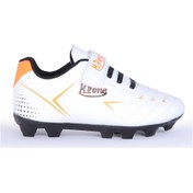 Resim Mp 242-2103ft Beyaz Cırtlı Krampon Erkek Çocuk Futbol Ayakkabı 001 