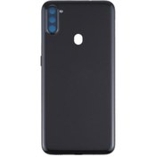 Resim Boyra Teknoloji Samsung Galaxy A11 Logolu Kasa Kapak - Lens Ve Parmakizi Hariç Siyah 