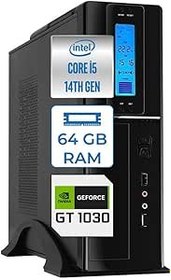 Resim Zetta Flex Pro 450X Intel Core I5 14400 64GB Ddr5 1tb SSD GT1030 Freedos Sff Slim Masaüstü Bilgisayar ZET450X9564023 