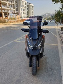 Resim Motocam Kymco Dtx 250 Siperlik Ön Cam 2024 Model 67cm Siyah Renkli 4mm Elcik Model 