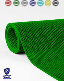 Resim Islak Zeminlerde Kaydırmaz Banyo Paspası - Hijyen İçin İdeal Duş Abdest Lavabo Kapı Önü Paspası (Yeşil) - 120 x 900 