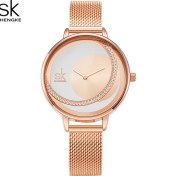 Resim 2xudc Rosegold Shengke Göz Kamaştırıcı Elmas Kadran Kaliteli Deri Bant Çelik Bant Lüks Saatler Bayanlar Elbise Izle Japonya Kuvars Saatler K0088L (Yurt Dışından) 