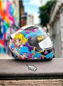 Resim Sway 815k Full Face Şeffaf Vizör Kız Çocuk Motosiklet Kaskı M Beden Gloss Girl 