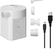 Resim Hs-206a Taşınabilir Usb Şarjlı Beyaz Hava Pompası Küçük Boyutlu Ev Kullanımı Mini Hava Pompası Dört Başlıklı 