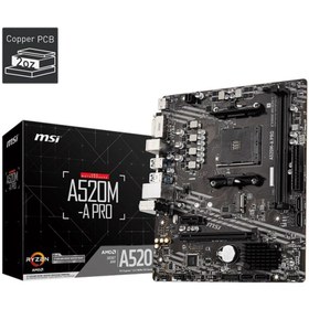 Resim MSI A520M-A Pro AM4 Ryzen DDR4 Dvi Hdmi 