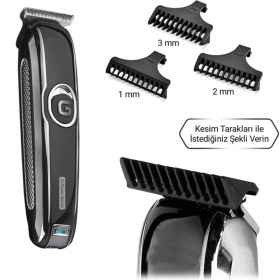 Resim Daylink Güçlendirilmiş T Bıçaklı Turbo Güçlü Saç Sakal Tıraş Makinesi RD6050 Rd 6050 
