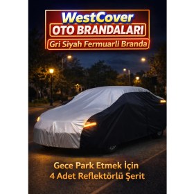 Resim WestCover Nissan Leaf Hb (Gri Siyah-Fermuarlı) Oto Branda,araba Örtüsü,çadırı 