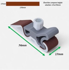 Resim 3'lü Mini Zımpara Takozu Seti 17x74mm 