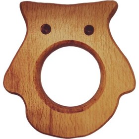 Resim Diş Kaşıyıcı Baykuş Doğal Ahşap Çok Renkli 