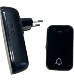 Resim Skygo Kinetik Enerjili Kapı Zili Pilsiz Şarjsız Kablosuz Fişi Prize Tak Çalıştır Kumandalı Zil Kablosuz Kapı Zili, 38 Farklı Melodi, Pil Gerektirmeyen Kinetik Buton, 150M Menzil (Siyah) 