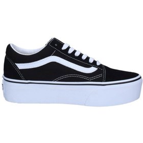 Resim Ua Old Skool Platform Siyah Beyaz Kadın Sneaker 