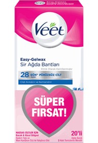 Resim Veet Hassas Ciltler İçin Sir Ağda Bandı 20'li 