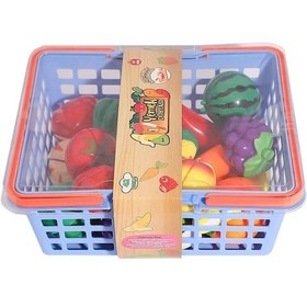 Resim Urt007-spt-001 Kesilebilen Meyve Ve Sebze Sepetli 42 Parça -birlik 