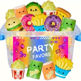 Resim 6/12/18 Adet Mini Squishy Oyuncak Seti, Çeşitli Çöp Yemek Tasarımları, Yavaş Yükselen Duyusal Parti Hediyeleri, Erkek ve Kız Çocuklar İçin Polyester Hediye Çantası Dolguları, Karışık Renk 