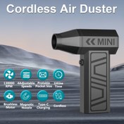 Resim Temizlik Üfleme Aleti Araç Aksesuarları 4 Vites Ayarlanabilir Kar Tip-C Şarjlı 130000RPM Turbo Jet Fan Elektrikli Hava Süpürgesi 