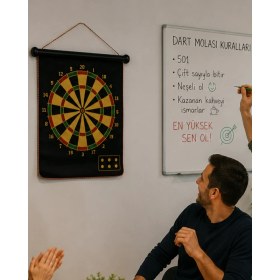 Resim LTG Nova Aile Arkadaş Oyunları Için Manyetik Dart Tahtası 6 Ok Dahil 