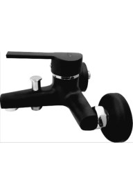 Resim Pazariz Siyah Krom Banyo Bataryası Duş Musluğu 1. Kalite 