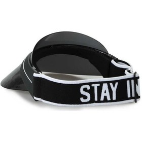 Resim Kadın Güneş Koruyucu Renkli Pleksi Cam Vizör Plaj Şapkası 