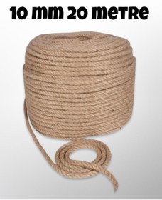 Resim tebrikcim Jüt Halat ip 10mm 20 metre , kendir ip , Hasır ip - Dekor ipi 