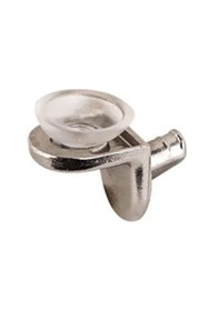 Resim Badem10 Raf Pimi L Tip Vantuzlu Cam Ahşap Metal Raf Tutucu Çivisi Mobilya Dolap Pimi (50 Adet) 