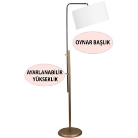 Resim Pente Tekli Siyah Eskitme Lambader Krem Şapka Yatak Odası Oturma Odası Salon Lambader Çok Renkli 