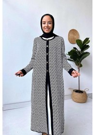 Resim Kahijab Siyah/beyaz Desenli Hırka Siyah 
