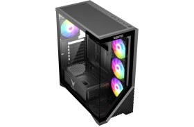 Resim Powermaster Vento VG4202FL 750W 80+ Br Gen5 4X12CM Rgb Fan E-Atx Temperli Cam 2xusb2.0/1xusb3.0 Siyah Gamıng Kasa 