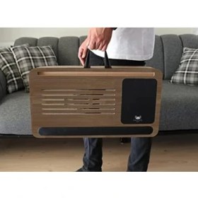 Resim Axolotl Telefon ve Tablet Bölmeli Minderli Laptop Sehpası Notebook Bilgisayar Çalışma Masası, Antik Meşe 