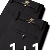 Resim 2 Adet Yazlık Slim Fit Erkek İş Pantolonu, Kırışmaz Ütü Gerektirmeyen, Tüm Mevsimler İçin Uygun, Lacivert ve Siyah, Polyester Kumaş, Makinede Yıkanabilir 
