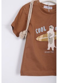 Resim Xo Kids Erkek Çocuk Alt Üst Şort Takım 18-36 Ay 2143 Kahverengi 