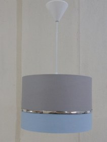 Resim Genel Markalar GRİ MAVİ KUMAŞ KAPLAMA 2.Lİ SET YATAK ODASI GENÇ VE ÇOCUK ODASI AVİZE VE ABAJUR SETİ 