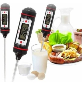 Resim Dijital Gıda Termometresi Süt Yemek Sıcaklık Ölçer Pişirme Derecesi 