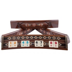 Resim Helena Wood Art Ahşap Mozaik İşlemeli Oval Okey Takımı 