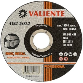 Resim Fixonic Valiente Val16770 115mm Inox Metal Kesme Taşı 25'li Paket 