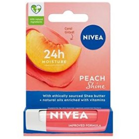 Resim Nivea Peach Shine Dudak Bakım Kremi 4,8 g 