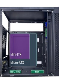 Resim Aztech 600w Tıtan Azt02 Standart Micro-tower Pc Kasası 