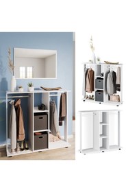 Resim Tdesigno Funda Açık Giyinme Dolabı Çok Amaçlı Dolap Gardırop 80 cm Beyaz 