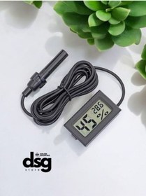 Resim online shopping dsg store Dijital Nem ve Sıcaklık Ölçer Cihazı Problu Kuluçka Termometresi, Higrometre 