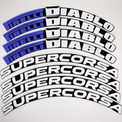 Resim bombtire Pirelli Diablo Mavi Lastik Yazı Orijinal Ürün 1.9 Cm Proseries ™ 1 Yıl Garantili 8 Adet Tutkal 