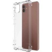 Resim Samsung Galaxy A04 Kılıf Antishock Köşeli Şeffaf Sert Kapak + Nano Glass Gpack