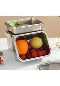 Resim Buzdolabı Gıda Saklama Kabı Tarih Detaylı 2,2 Lt Açık Gri 