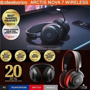 Resim STEELSERIES ARCTIS NOVA 7 COKLU SISTEM SIYAH KABLOSUZ KULAK USTU OYUNCU KULAKLIGI PC,MAC,PS4/5 SSH61553 