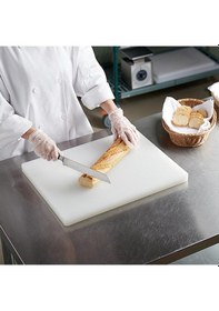 Resim 3'lü Türkay 60x40x4 Cm Polietilen Kesme Tahtası Kesim Levhası Naturel/beyaz 4795 