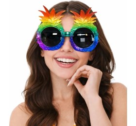 Resim Kuzgun Ticaret Tropikal Ananas Tasarımlı Renkli Hawaii Parti Gözlüğü - Lisinya 