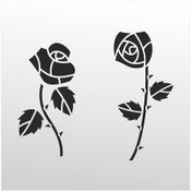 Resim Folyo Sticker Güller 50cm Uzunluk Siyah 