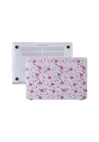 Resim Apple Uyumlu MacBook Air Kılıf Hardcase Touch Id A1932 A2179 A2337 Flower Qt01 Açık Pembe 