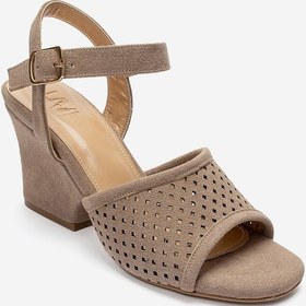 Resim Luvishoes Hervon Vizon Süet Kadın Dolgu Topuklu Ayakkabı 