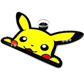 Resim Pikachu Karakter Vantuzlu Pleksi Cam Süsü - Pikachu Cam Süsü Cam Süsü Model 1 