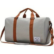 Resim Xuweiwei King's Inn Büyük Kapasiteli Gri Valiz - Hafif Oxford Kumaş Seyahat Çantası Gri 